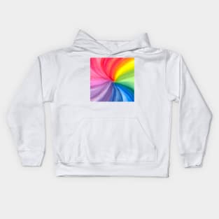 Hypnotic Rainbow (abstract watercolor) Kids Hoodie